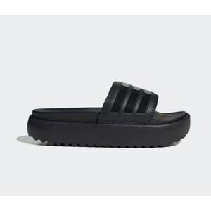 ADIDAS ADILETTE PLATFORM SLIDES BLACK SIZE 8 EUC